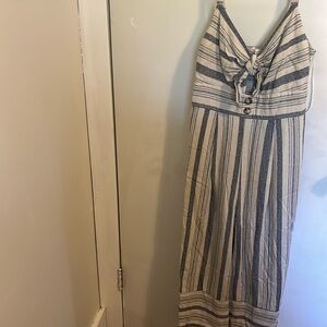 Blue white stripped Jumpersuit